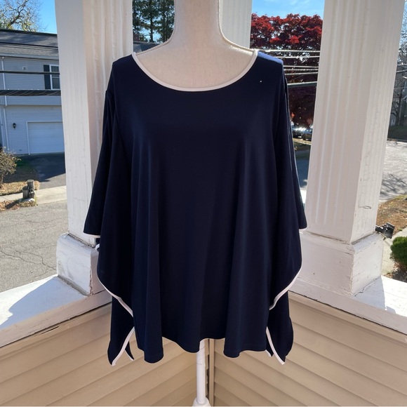 Joseph Ribkoff Trim Detail Flowy Sleeve Top Size 22 (NWT) - Picture 5 of 9